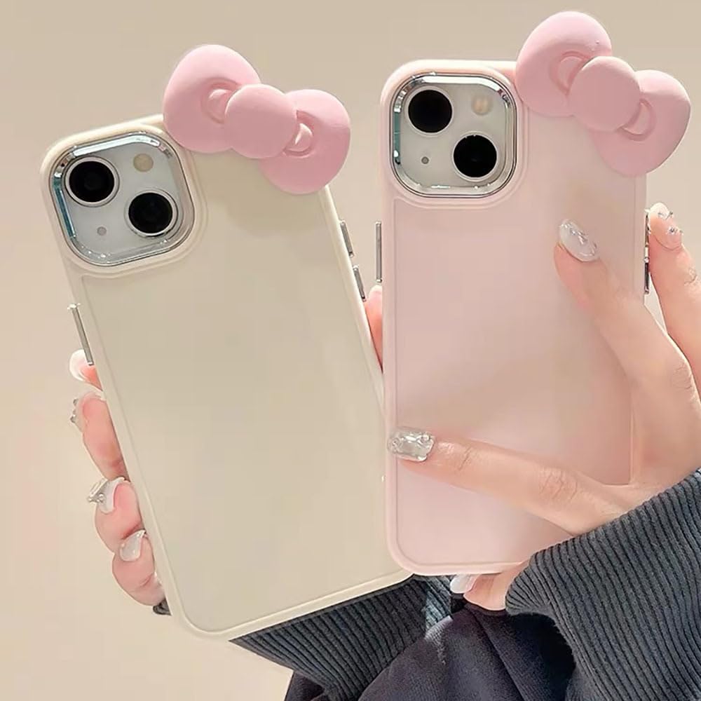 Amazon.com: JKLASD Cute 3D Bow Phone Case for iPhone 15 Plus